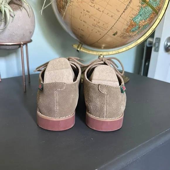 Bass Women's Tan Suede Lace-Up Loafers - Picture 3 of 7